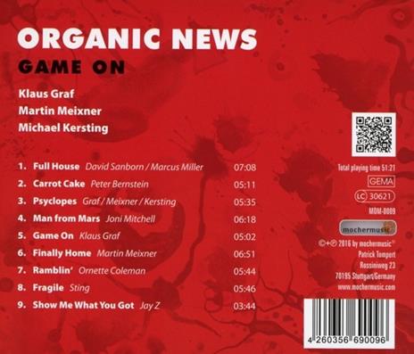 Game On - CD Audio di Organic News - 2
