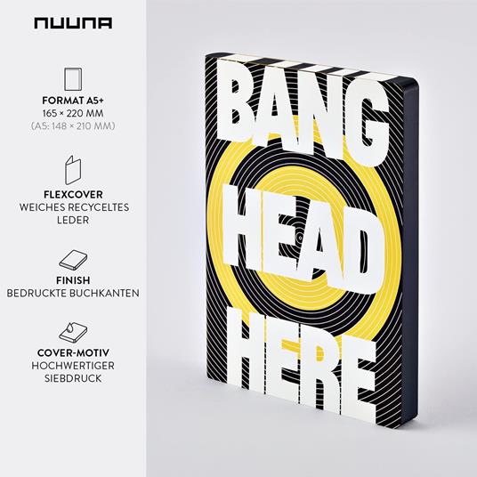 Taccuino Notebook Graphic L - Bang Head Here - 2
