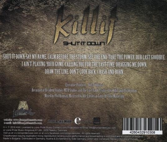 Shut it Down - CD Audio di Killit - 2