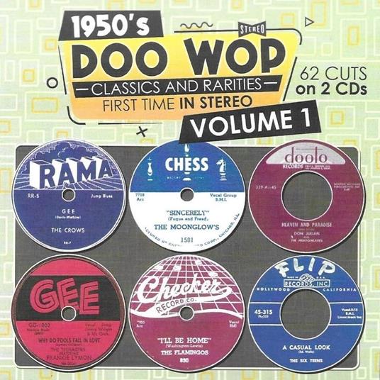 1950s Doo Wop Classics And Rarities 1 - CD Audio