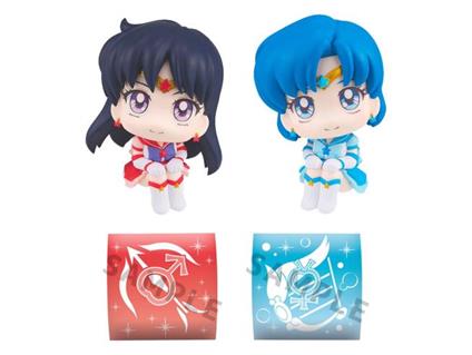 Sailor Moon Cosmos Look Up Pvc Statuas Eternal Sailor Mercury & Eternal Sailor Mars Set 11 Cm Megahouse