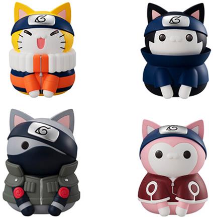 Naruto Shippuden Mega Cat Project Trading Figures Nyaruto! Reboot Team 7 Special Set 10 Cm Megahouse