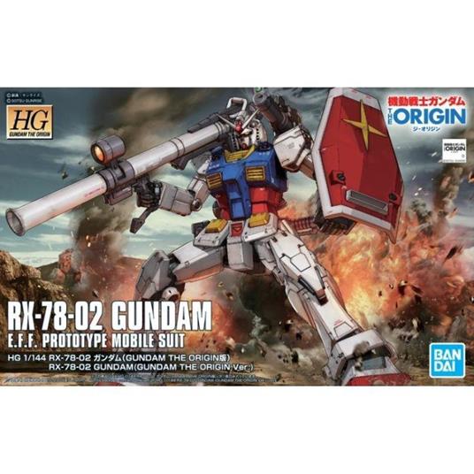 Bandai [026] HG 1/144 RX-78-02 Gundam (Gundam The Origin Ver.) Adulti e bambini Personaggio d'azione giocattolo - 2