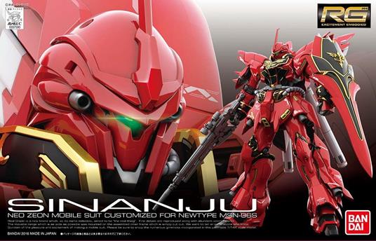 Bandai: Model Kit Gunpla - Rg Sinanju Msn-06S 1/144