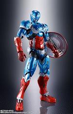 Tech-on Avengers S.h. Figuarts Action Figura Captain America 16 Cm Bandai Tamashii Nations