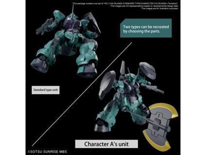 HG DILANZA STANDARD TYPE/CHARACT A 1/144 MODEL KIT BANDAI MODEL KIT