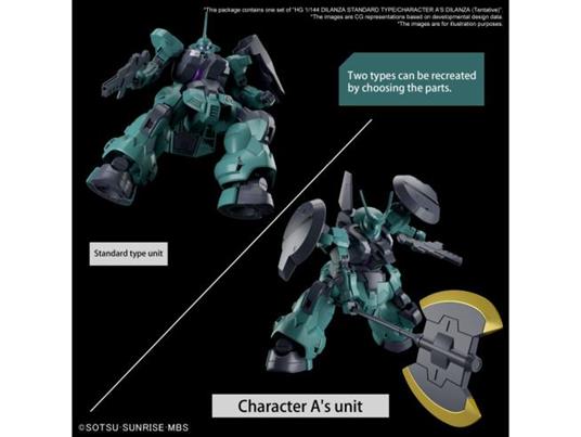 HG DILANZA STANDARD TYPE/CHARACT A 1/144 MODEL KIT BANDAI MODEL KIT