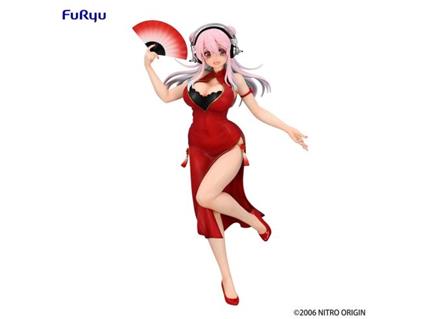 Super Sonico Trio-try-it Pvc Statua China Dress Ver. 21 Cm Furyu