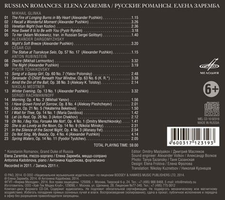 Russian Romances - CD Audio di Elena Zaremba - 2