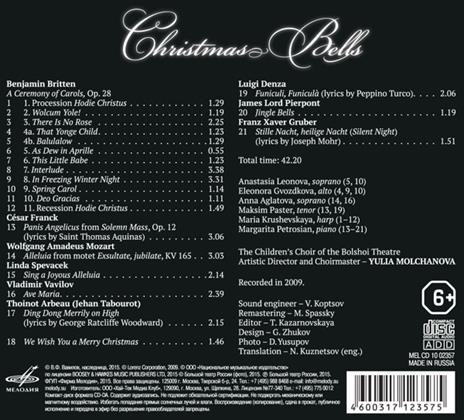 Christmas Bells. Il coro di voci bianche del Teatro Bolshoi - CD Audio - 2