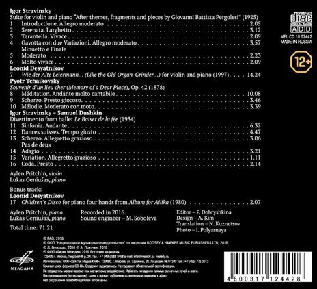 Suite per violino e pianoforte - CD Audio di Igor Stravinsky - 2