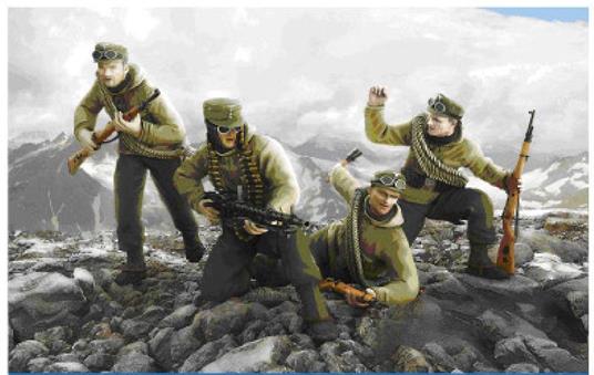 Geibirgsjaeger Division WWII Plastic Kit 1:35 Model Z3599