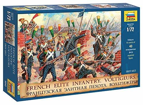 Soldati Fanteria francese d'elite Volteggiatori 1/72. Zvezda 8042