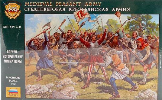Medieval Peasant Army Figure Plastic Kit 1:72 Model Z8059