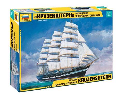 Krusenstern Kruzenshtern Russian Four Masted Sailing Ship Plastic Kit 1:200 Model Z9045