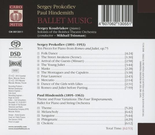 Prokofiev. Romeo & Julia Op.75 - CD Audio di Sergey-Bolshoi Theatre Orchestra Koudriakov - 2