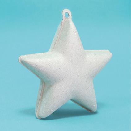 Stella In Cartapesta Bianca 12 Pz.