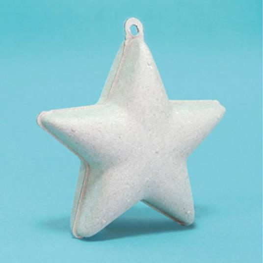 Stella In Cartapesta Bianca 12 Pz.