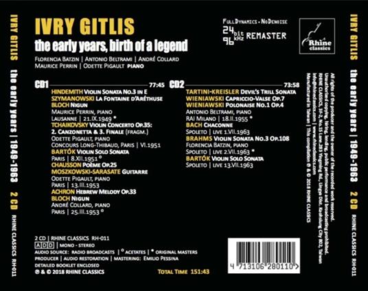 Early Years - CD Audio di Ivry Gitlis - 2