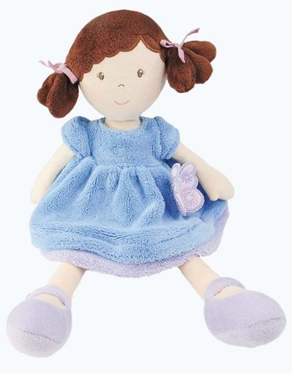 Pari. Capelli Marroni E Vestito Blu E Viola