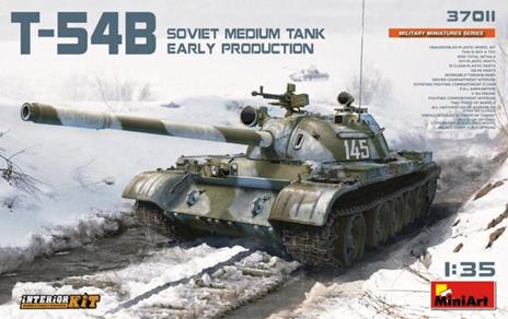 T-54B Soviet Medium Tank Early Production W/ Interior Plastic Kit 1:35 Model Min37011