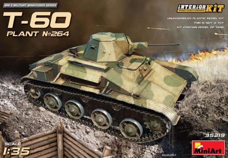 T-60 Tank (Plant.No.264 Stalingrad) Plastic Kit 1:35 Model Min35219
