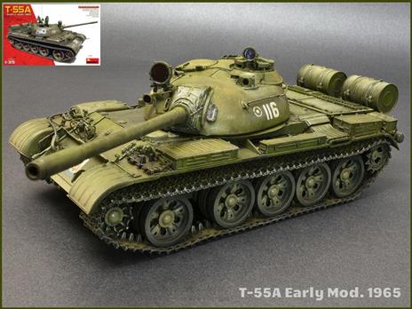 T-55A Early Mod.1965 Tank Plastic Kit 1:35 Model Min37057