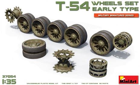 T-54 Wheels Set Early Type Tank Accessory Plastic Kit 1:35 Model Min37054