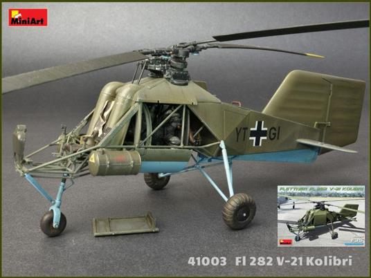 Flettner Fi 282 V-21 Kolibri Helicopter Plastic Kit 1:35 Model Min41003