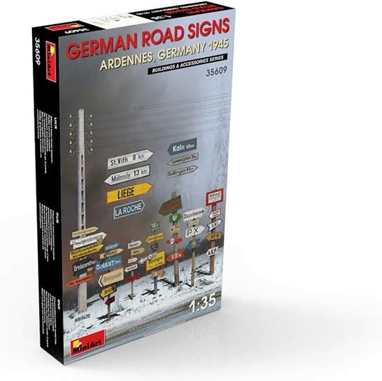 German Road Signs Ww2 (Ardennes, Germany 1945) Scala 1/35 (MA35609) - 6