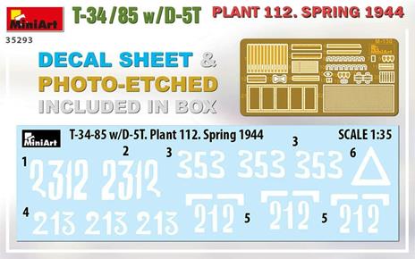 T-34-85 W/D-5t. Plant 112. Spring 1944 Scala 1/35 (MA35293) - 6