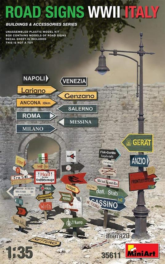 Road Signs Wwii Italy Scala 1/35 (MA35611)