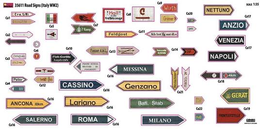 Road Signs Wwii Italy Scala 1/35 (MA35611) - 4