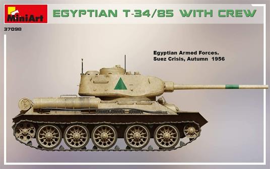 Egyptian T-34/85 W/Crew Scala 1/35 (MA37098) - 4