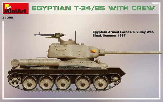Egyptian T-34/85 W/Crew Scala 1/35 (MA37098) - 6
