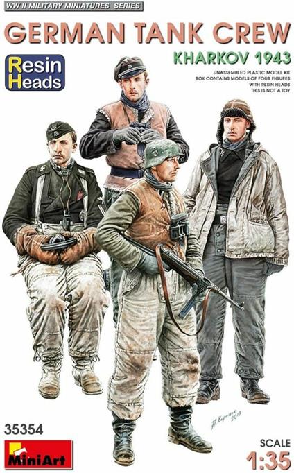 German Tank Crew.Kharkov 1943. Resin Heads Scala 1/35 (MA35354)