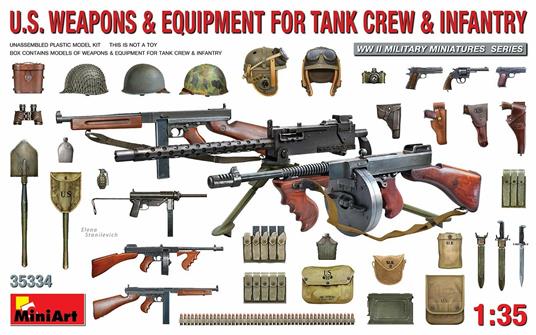 U.S. Weapons & Equipment For Tank Crew & Infantry Scala 1/35 (MA35334)