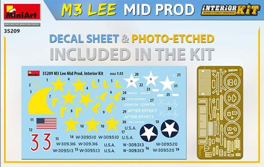 M3 Lee Mid Prod. Interior Kit Scala 1/35 (MA35209) - 2