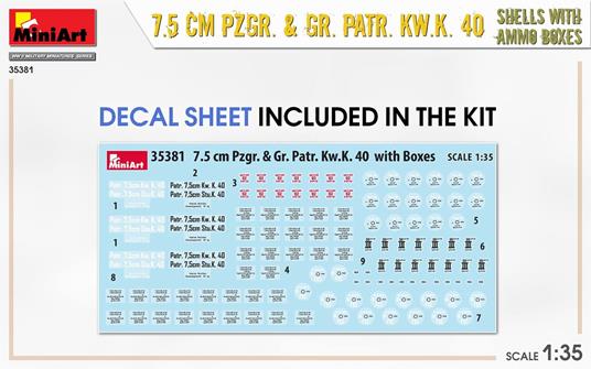 1/35 7.5 cm Pzgr. & Gr. Patr. Kw.K. 40 Shells with Ammo Boxes - 3