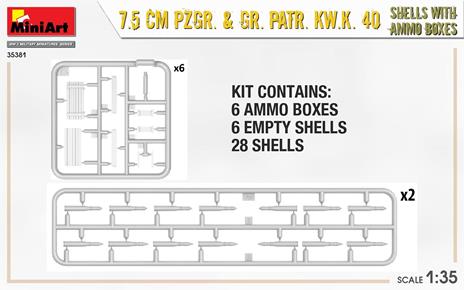 1/35 7.5 cm Pzgr. & Gr. Patr. Kw.K. 40 Shells with Ammo Boxes - 4