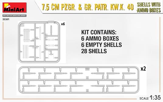 1/35 7.5 cm Pzgr. & Gr. Patr. Kw.K. 40 Shells with Ammo Boxes - 4