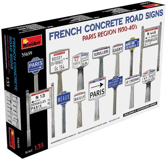 1/35 French Concrete Road Signs 1930-40s Paris Region