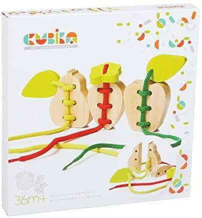 Wooden lacing toy set "Fruits" - 2