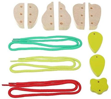 Wooden lacing toy set "Fruits" - 3