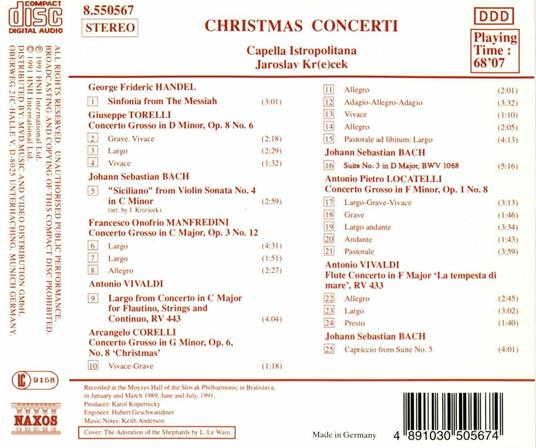 Concerti di Natale - CD Audio - 2