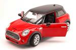 We4058R New Mini Cooper Hatch 2014 Red W/Black Roof 1.24 Modellino Welly