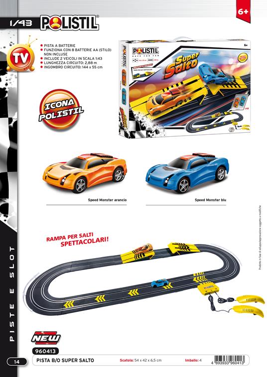 Polistil. Pista Super Salto Con 2 Veicoli - 3