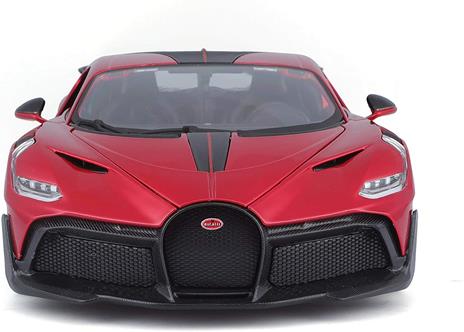 Bburago Bugatti Divo: 18-11045R - Modellino auto in scala 1:18, porte e cofano apribile, 25 cm, rosso - 2