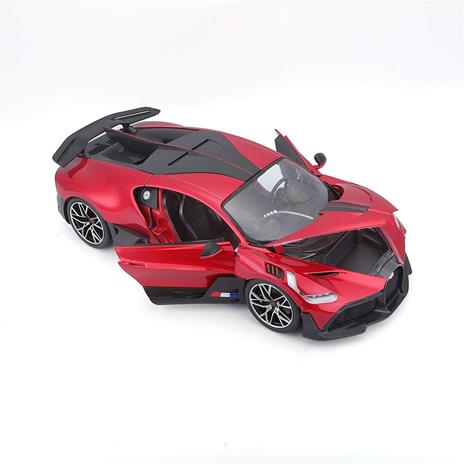 Bburago Bugatti Divo: 18-11045R - Modellino auto in scala 1:18, porte e cofano apribile, 25 cm, rosso - 4
