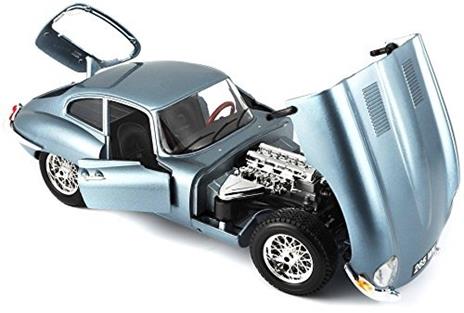 Bu12044Sb Jaguar E Coupe 1961 Silverblue 1.18 Modellino Bburago - 3